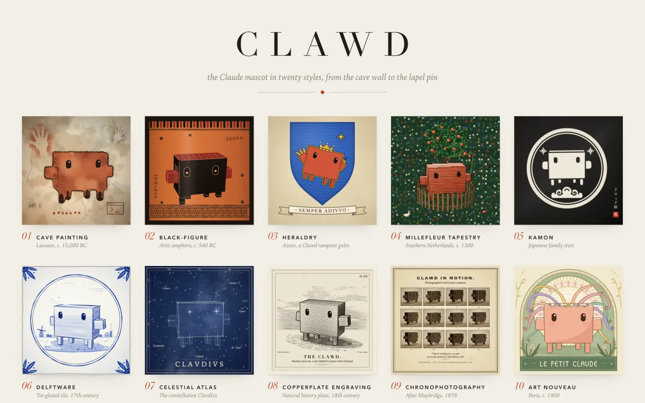 Clawd in Twenty Styles 封面