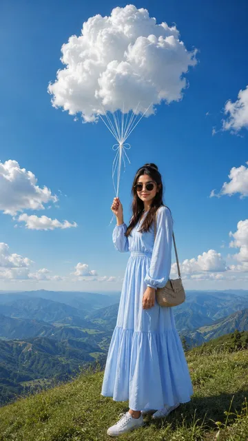 Balloons above the clouds